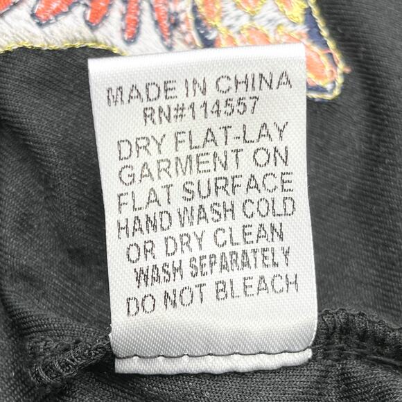 THML Womens Halter Butterfly Velvet Tank Top Black Size M Y2K Emo Goth Grunge - Picture 9 of 12